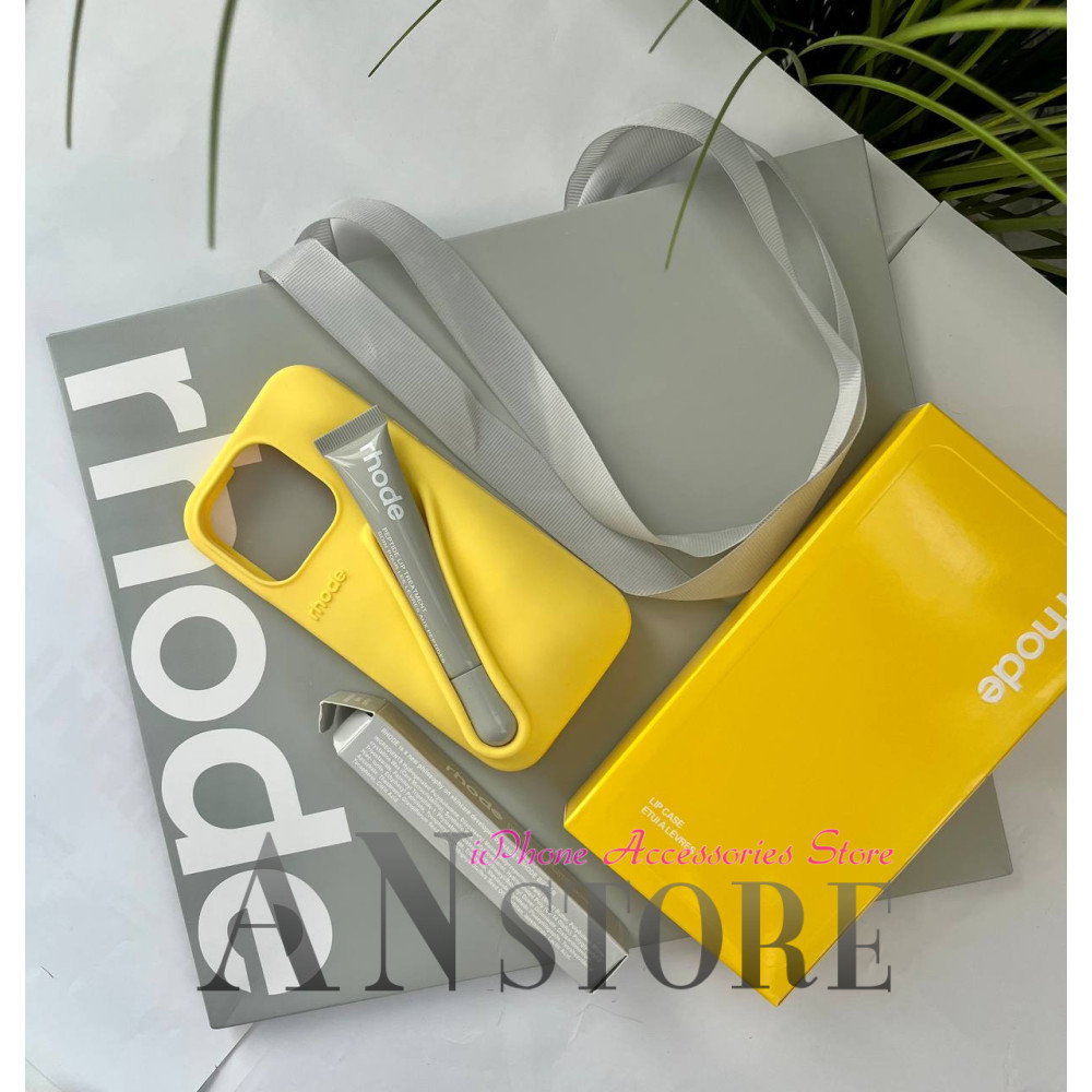 Rhode Lip Case Lemontini – жовтий чохол з блиском для губ на айфон 12 про